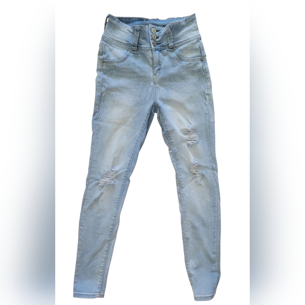 Wall Flower High Rise Skinny Light Wash Juniors 5